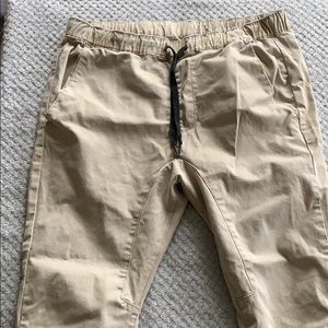 Tan skinny jogger